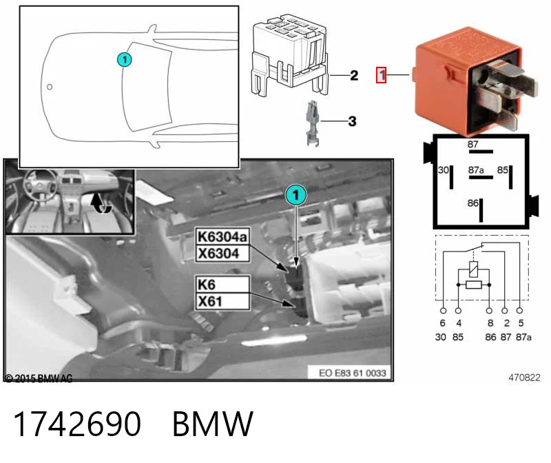 1742690 BMW Relé eléctrico multifuncional