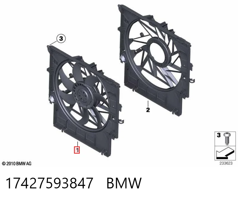 17427593847 BMW Ventilador de refrigeración del motor