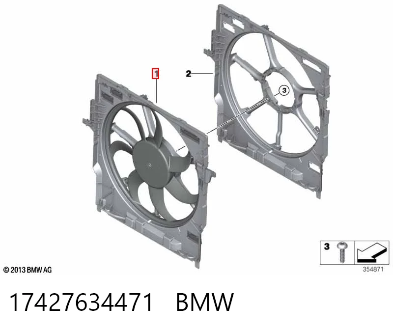 17427634471 BMW Electroventilador del motor