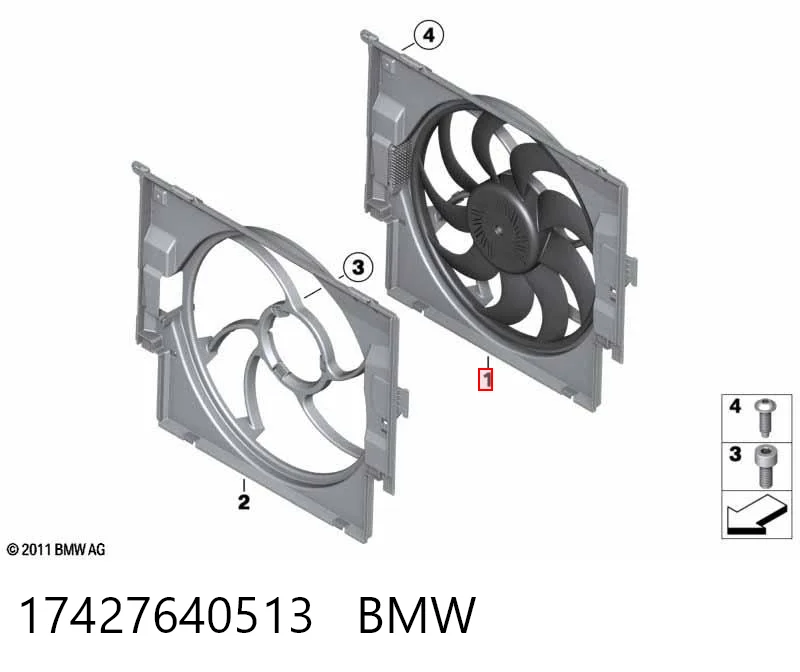17427640513 BMW Ventilador de refrigeración del motor