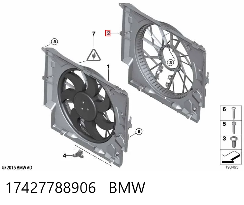 17427788906 BMW Ventilador de refrigeración del motor