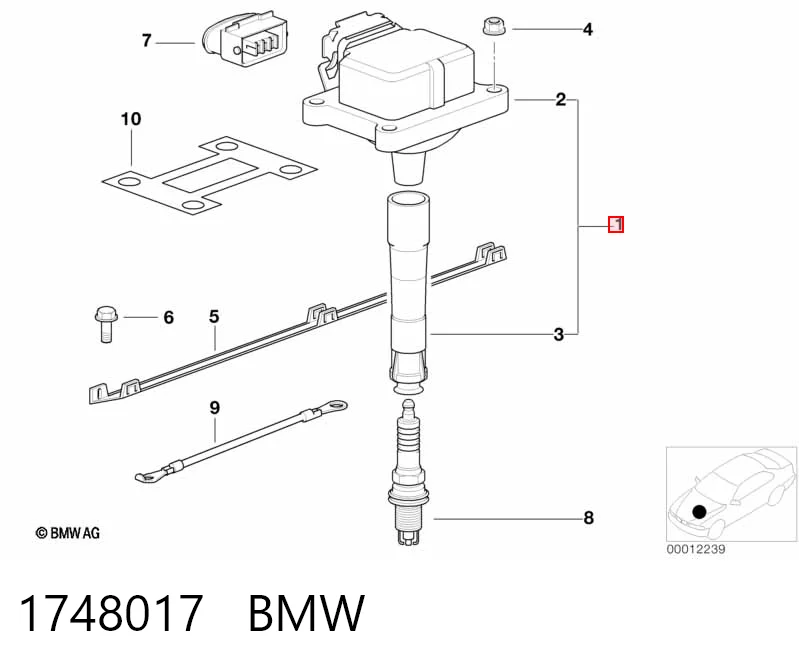 1748017 BMW Bobina de ignición
