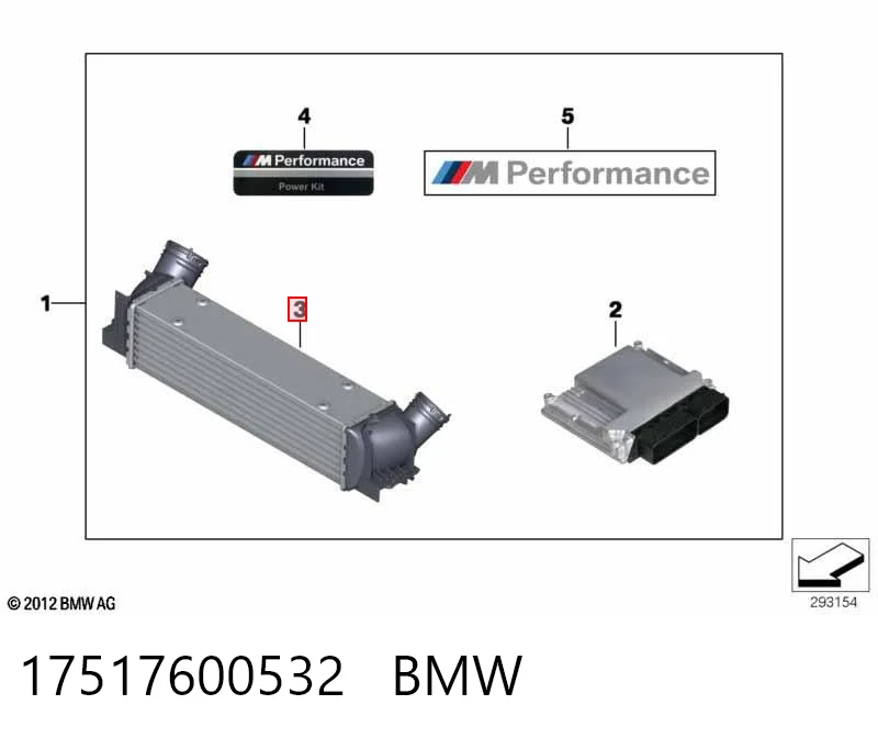 17517600532 BMW Radiador de intercooler