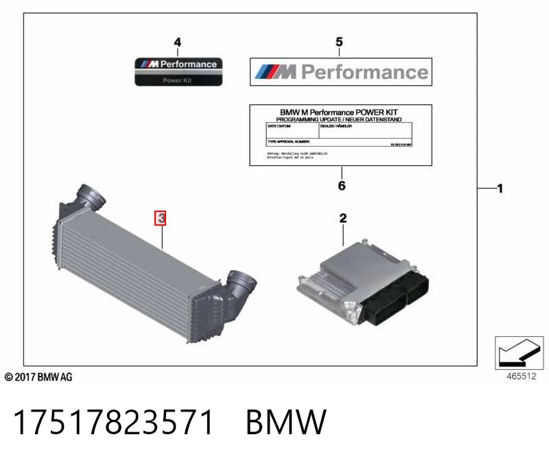 17517823571 BMW Radiador de intercooler