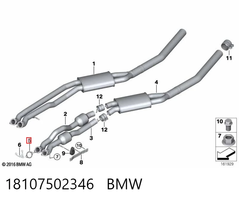 18107502346 BMW Junta de sistema de escape