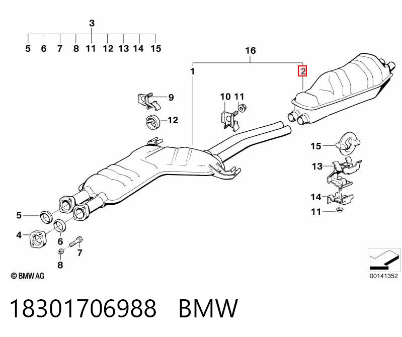 Silenciador trasero BMW 7 sedán (E32) (1986 - 1994) precio, desde 25,99 EUR