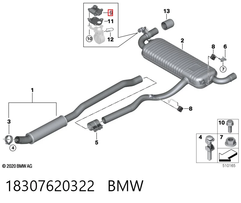Motor de recirculación de aire 18307620322 BMW