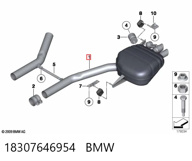 Comprar Silenciador trasero BMW 7  F01, F02, F03, F04 a bajo precio
