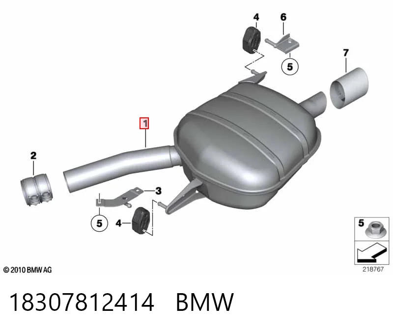 Comprar Silenciador trasero BMW 7 F01, F02, F03, F04 a bajo precio