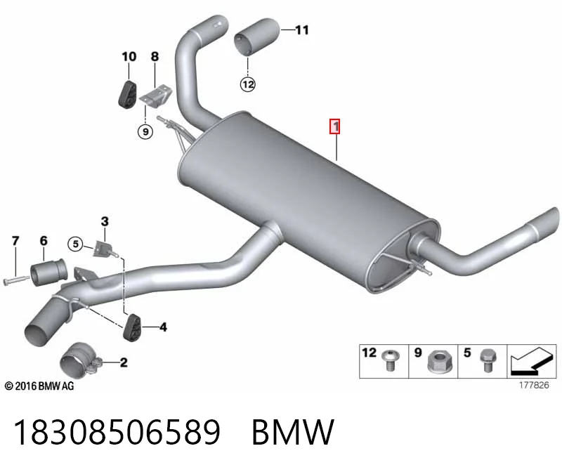Silenciador trasero para BMW X6  E71