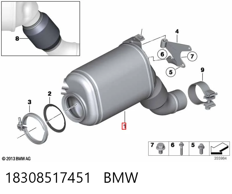 Comprar Filtro de partículas diésel BMW 7  F01, F02, F03, F04 a bajo precio