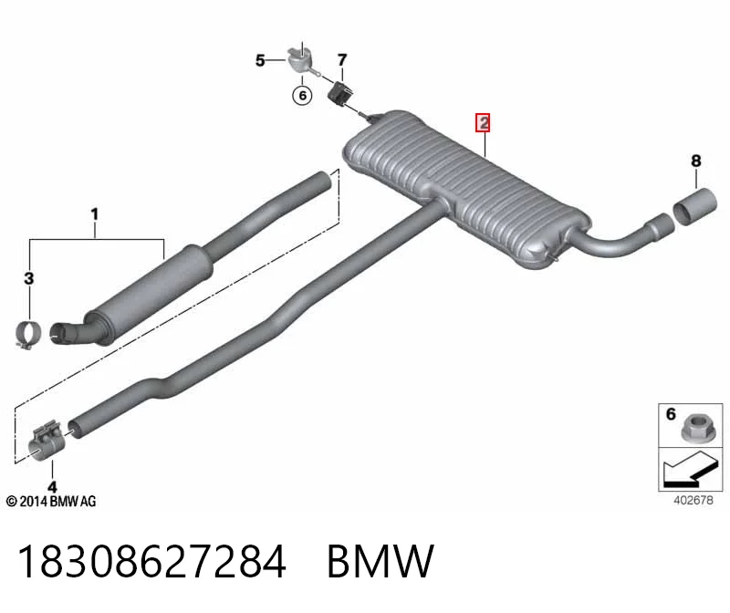 Comprar Silenciador trasero BMW 2  F45 a bajo precio