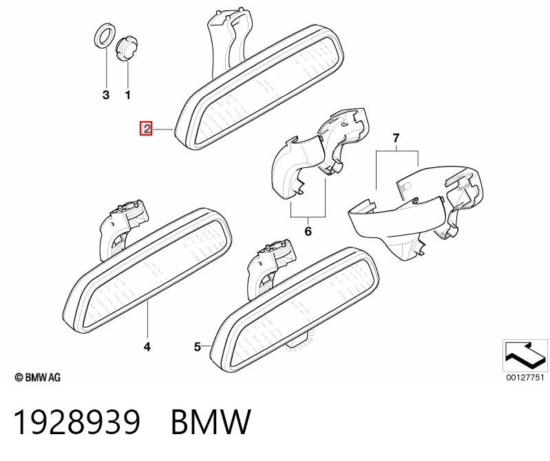 Espejo interior BMW 3 sedán (E46) (1998 - 2005) precio, desde 29,04 EUR
