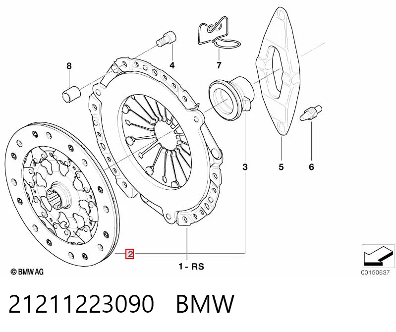 Disco de embrague 21211223090 BMW