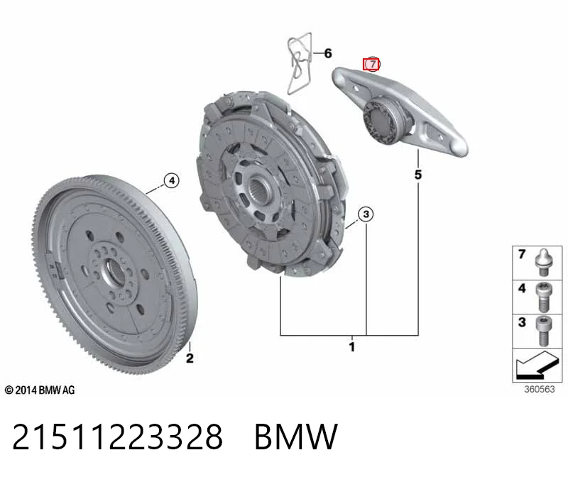 21511223328 BMW Eje de horquilla de embrague