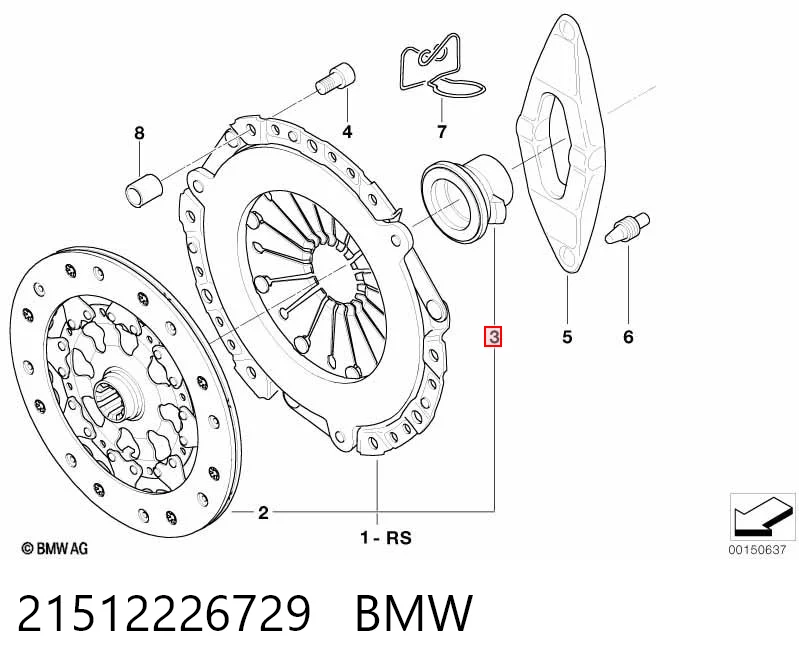  Cojinete de embrague BMW 3 