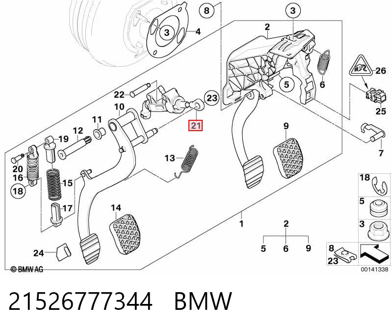21526777344 BMW Cilindro maestro de clutch
