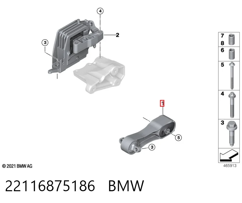 22116875186 BMW Taco de motor
