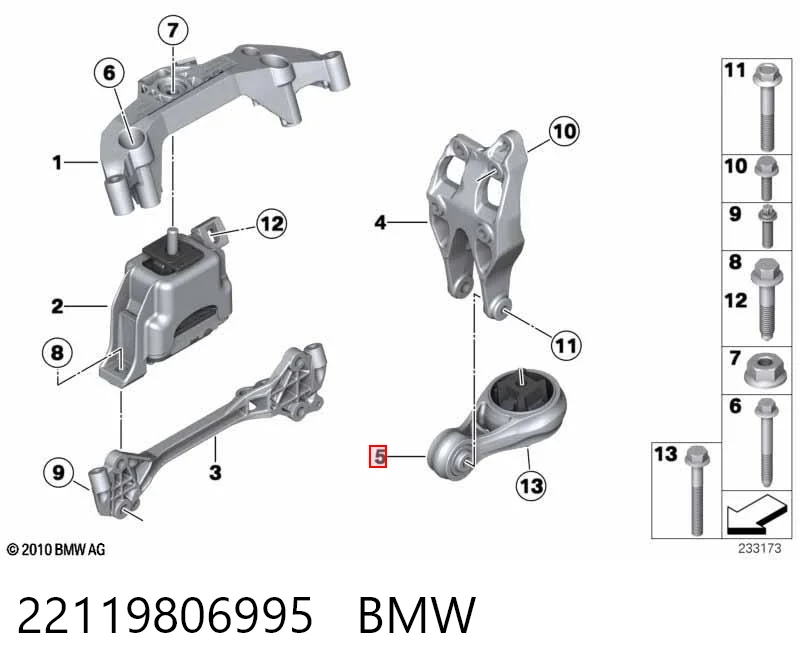 22119806995 BMW Taco de motor