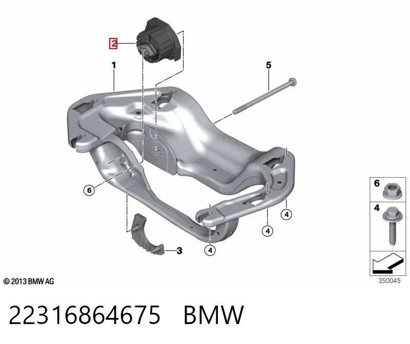 22316864675 BMW Soporte de la caja de transferencia