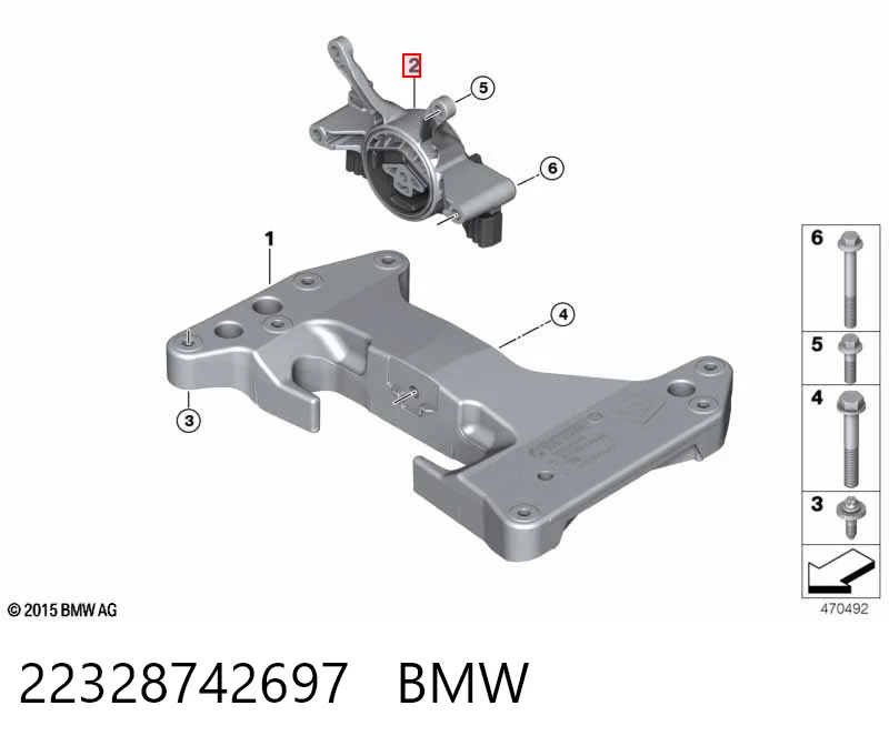 22328742697 BMW Soporte de caja de velocidades