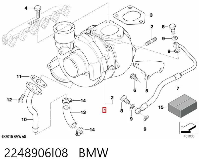 2248906I08 BMW Turbo para motor
