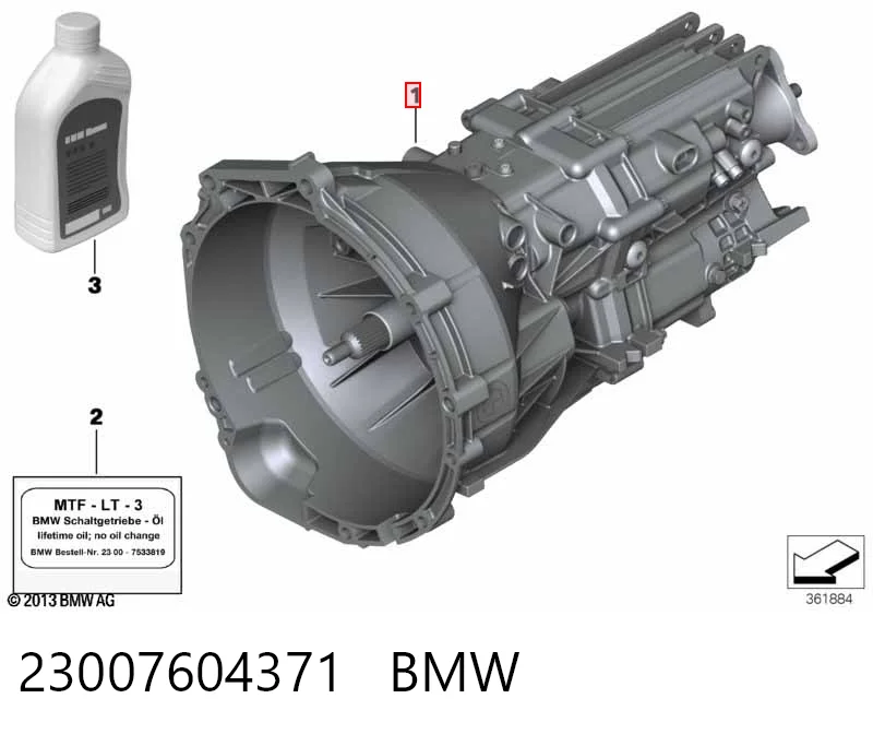 Caja de cambios manual completa 23007604371 BMW