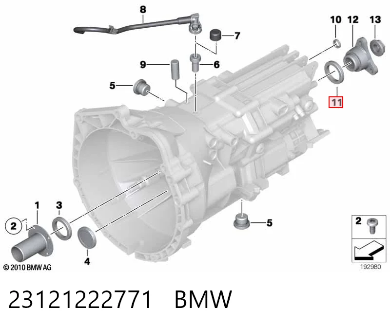 1283227 DPH Retén del eje secundario de la transmisión