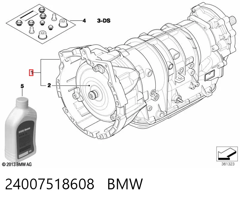 Caja de cambios automática 24007518608 BMW