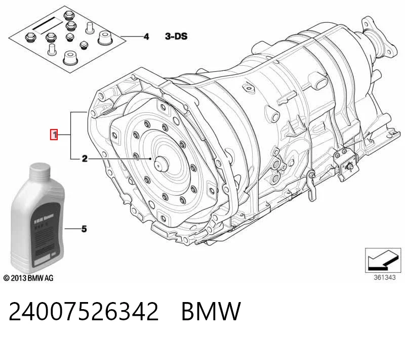 Transmisión automática ensamblada BMW 24007526342