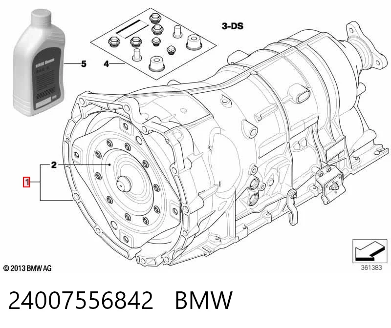 Transmisión automática ensamblada BMW 24007556842