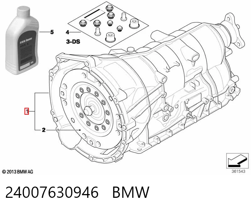 Transmisión automática ensamblada BMW 24007630946