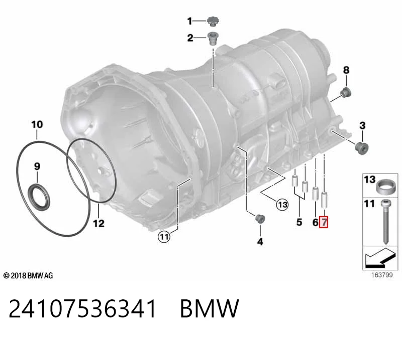 24107536341 BMW Kit de reparación de caja de cambios automática