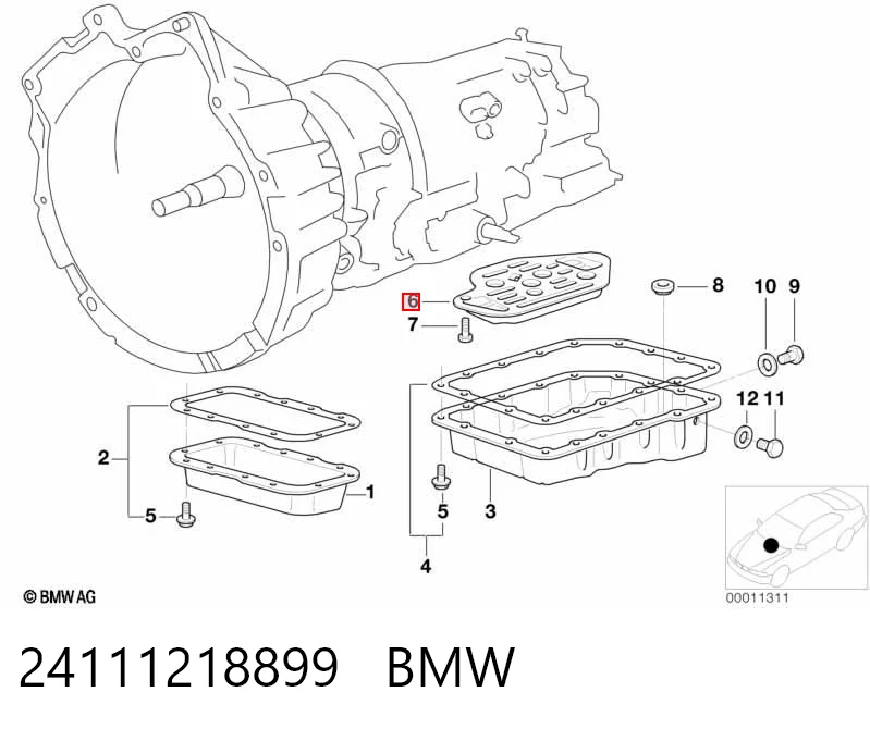 24111218899 BMW Filtro hidráulico transmisión automática