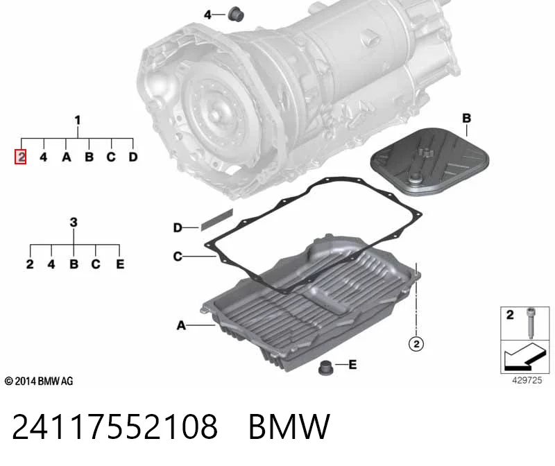 24117552108 BMW Carter caja de cambios automatica