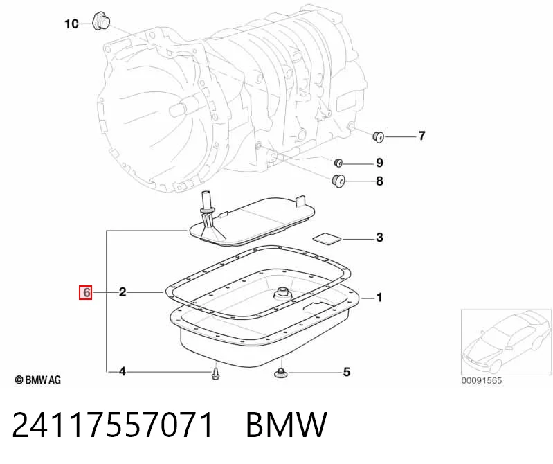 24117557071 BMW Filtro hidráulico transmisión automática