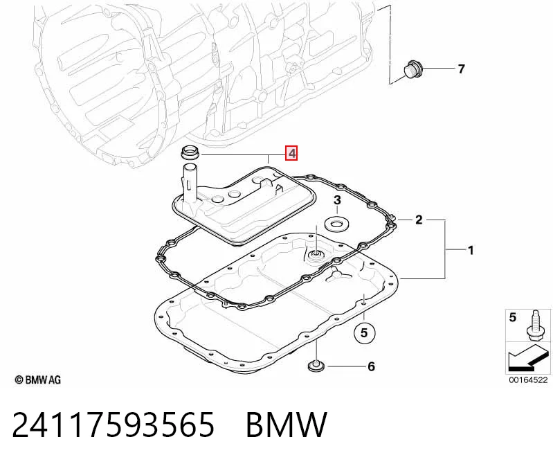 24117593565 BMW Filtro hidráulico transmisión automática