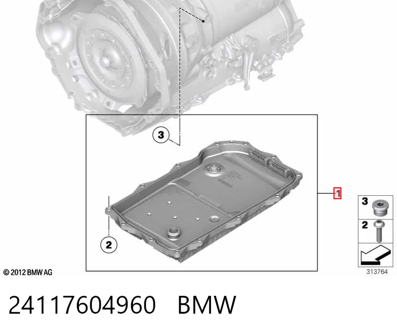 24117604960 BMW Carter caja de cambios automatica
