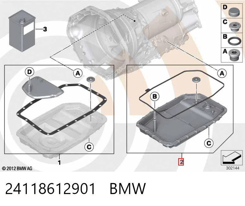 24118612901 BMW Cárter de aceite, caja automática