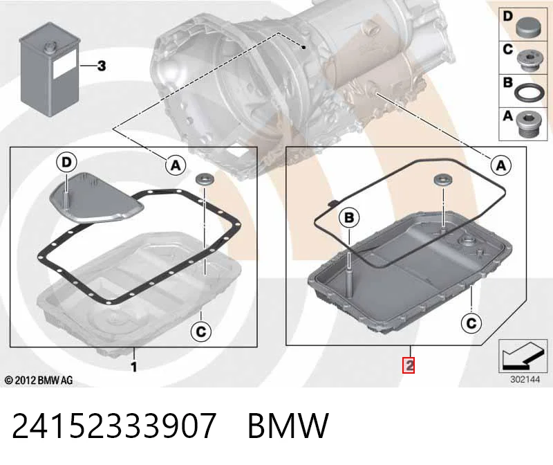 24152333907 BMW Carter caja de cambios automatica