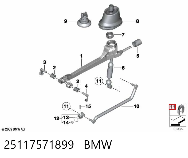 25117571899 BMW Tuerca remachable para tornillo autorroscante