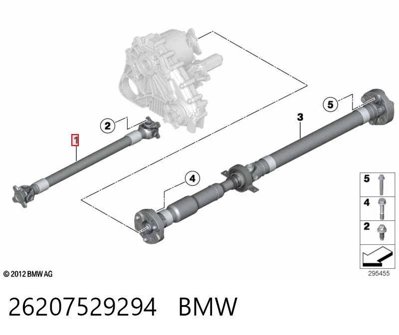 26207529294 BMW Transmisión cardán, eje delantero