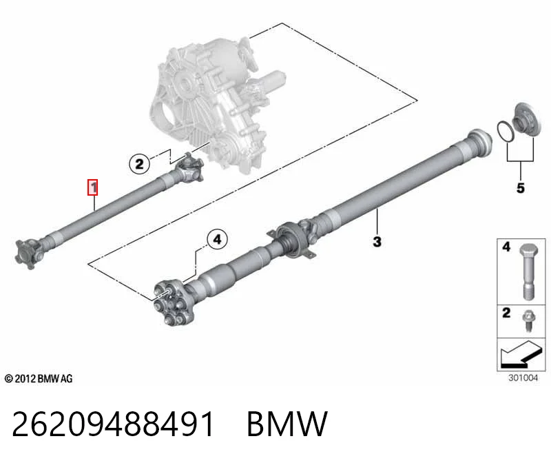 26209488491 BMW Transmisión cardán, eje delantero