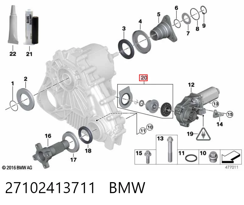 27102413711 BMW Servomotor de control de la transmisión automática