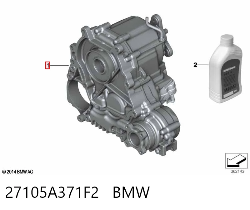 27105A371F2 BMW Caja de transferencia