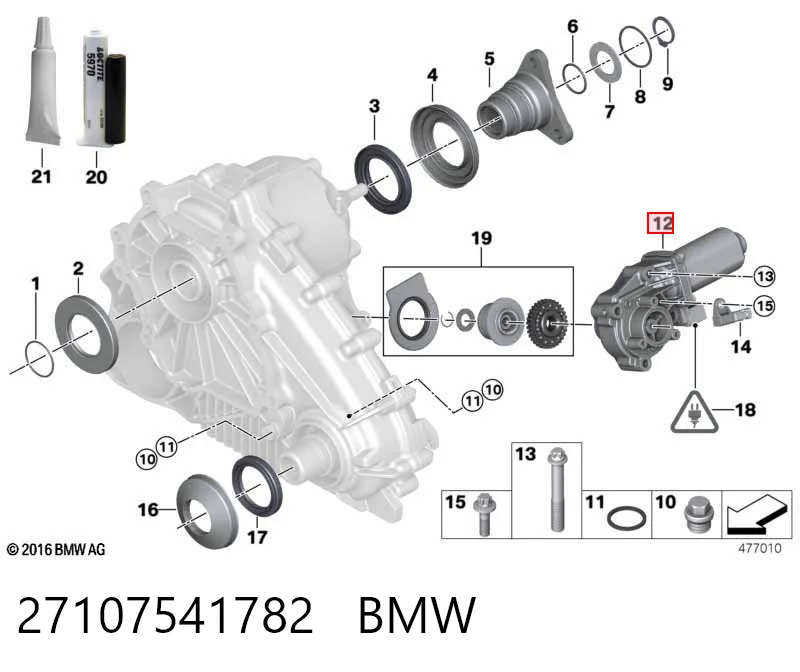 27107541782 BMW Motor de control de la caja de transferencia