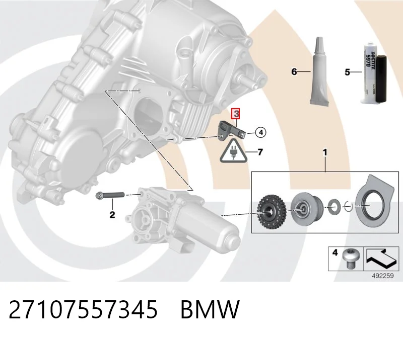 27107557345 BMW Motor de control de la caja de transferencia