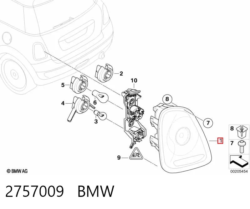 2757009 BMW Piloto trasero izquierdo