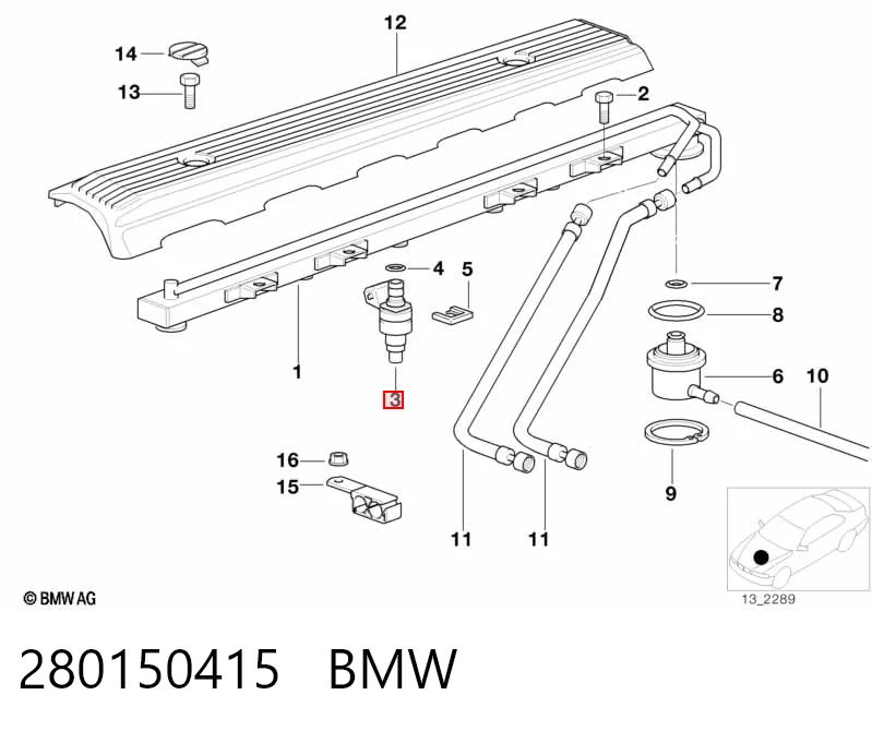 280150415 BMW Inyector de combustible