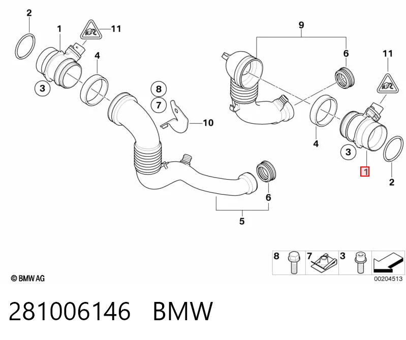 281006146 BMW Sensor de flujo de aire